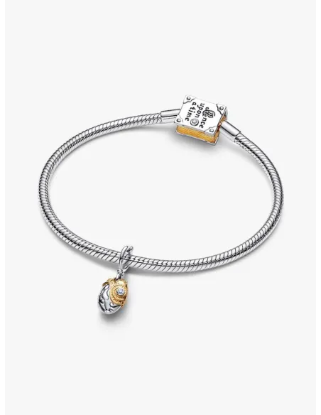 PANDORA Funklende Pavé Tredobbelt Række Charm | Glimtende Elegance