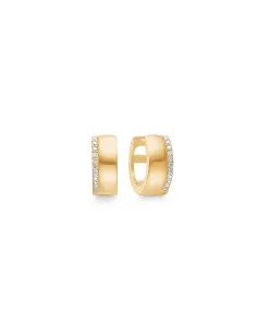Randers Sølv | Creoler med cz forgyldt sølv