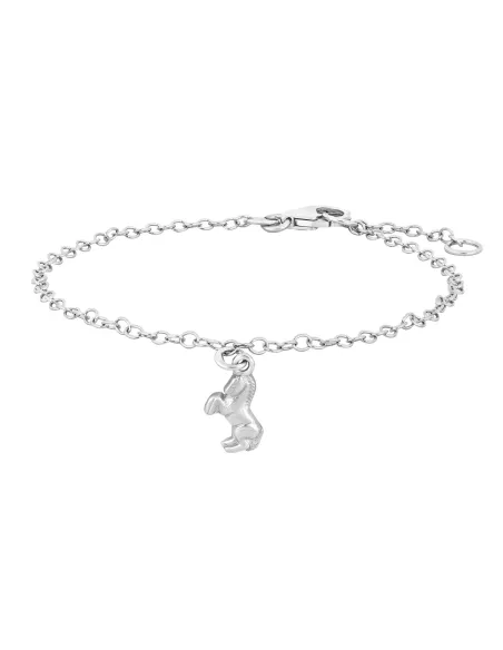 NOA KIDS JEWELLERY | Rhd. sølvarmbånd hest