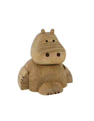 Træfigur, And med Ælling 8/5 cm – Håndlavet træfigur fra NOA,