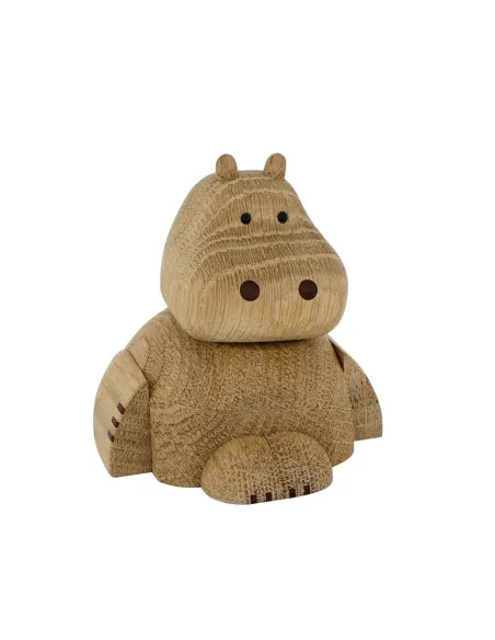 Træfigur, And med Ælling 8/5 cm – Håndlavet træfigur fra NOA,