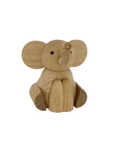 Træfigur, And med Ælling 8/5 cm – Håndlavet træfigur fra NOA,