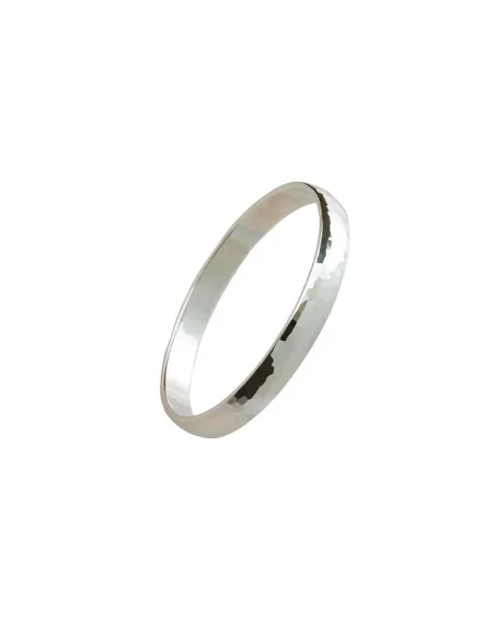 Randers Sølv elegant massiv armring i hammerslået sterling sølv
