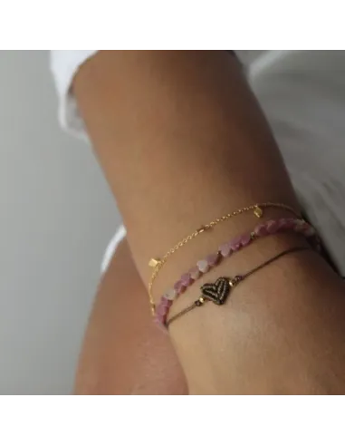 STINE A | Pink Hearts Bracelet