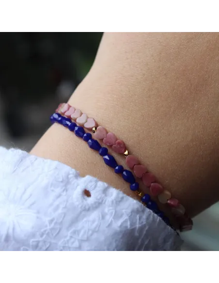 STINE A | Pink Hearts Bracelet