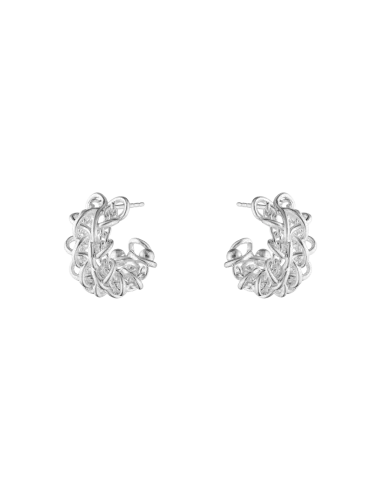 Georg Jensen Weft creoler i sterlingsølv | Hartmann