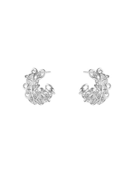 Georg Jensen Weft creoler i sterlingsølv | Hartmann