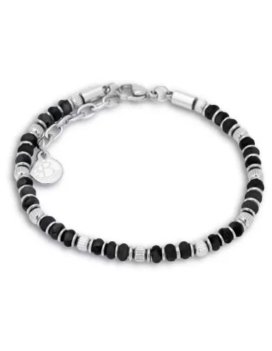 BY BILLGREN | Sultan armbånd i stål med sort onyx, 3 mm