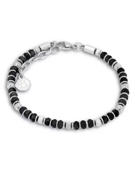BY BILLGREN | Sultan armbånd i stål med sort onyx, 3 mm