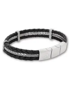 Skyler sort læderarmbånd | by BILLGREN | Hartmann