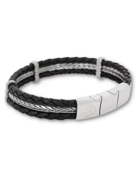 Skyler sort læderarmbånd | by BILLGREN | Hartmann