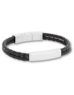 Lennox sort læderarmbånd | by BILLGREN | Hartmann
