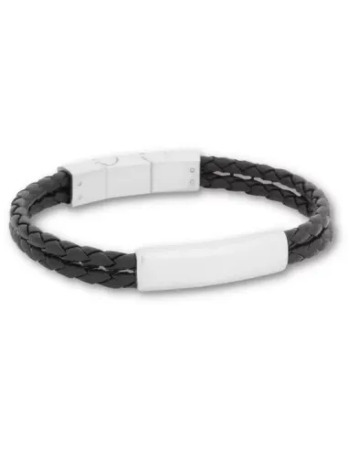 Lennox sort læderarmbånd | by BILLGREN | Hartmann