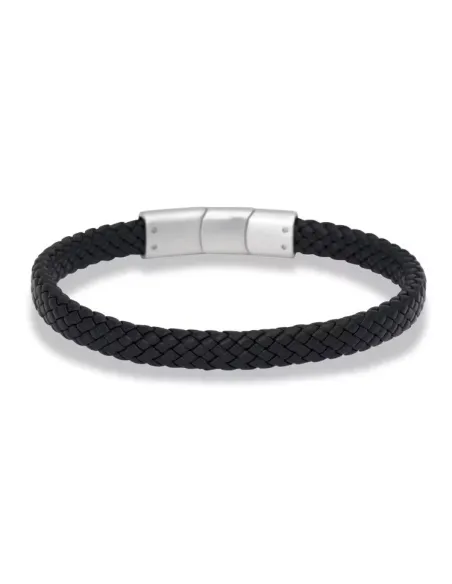 Lamin sort læderarmbånd | by BILLGREN | Hartmann