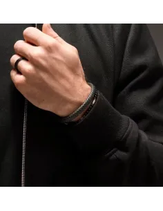 Lamin sort læderarmbånd | by BILLGREN | Hartmann 2