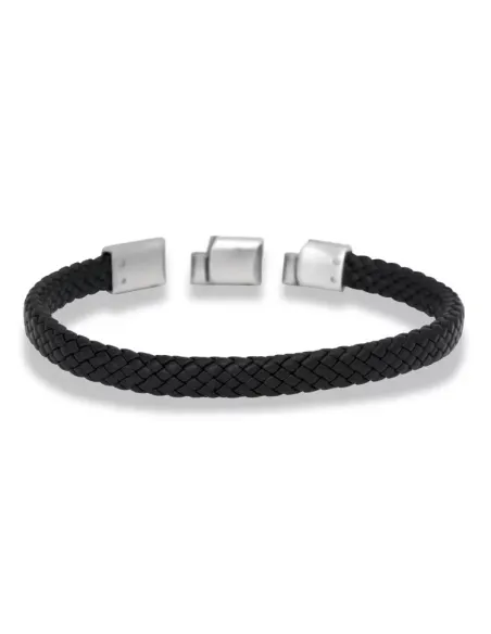 Lamin sort læderarmbånd | by BILLGREN | Hartmann