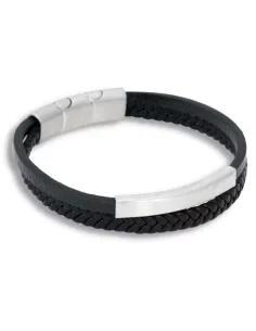 Leeroy sort læderarmbånd | by BILLGREN | Hartmann