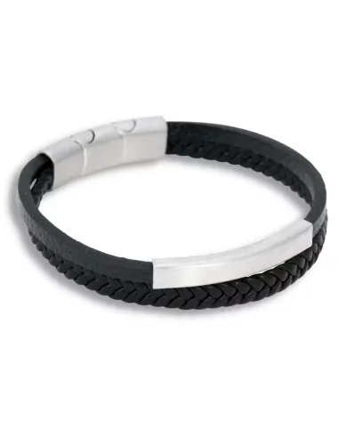 Leeroy sort læderarmbånd | by BILLGREN | Hartmann