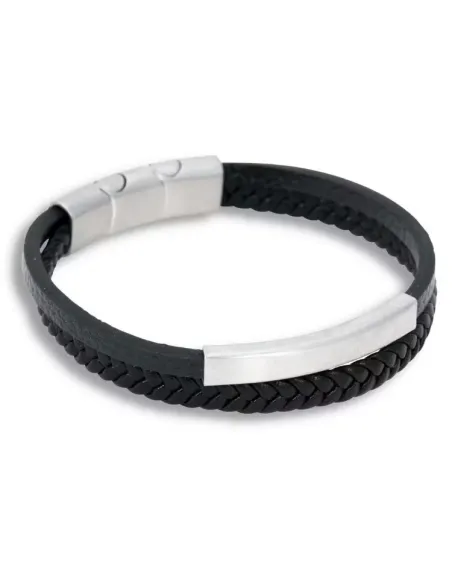 Leeroy sort læderarmbånd | by BILLGREN | Hartmann