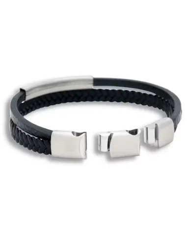 Leeroy sort læderarmbånd | by BILLGREN | Hartmann