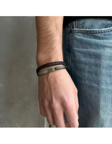 Leeroy brunt læderarmbånd | by BILLGREN | Hartmann