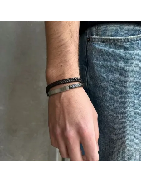 Leeroy brunt læderarmbånd | by BILLGREN | Hartmann