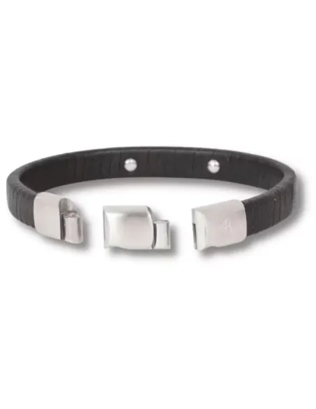 Lucas sort læderarmbånd | by BILLGREN | Hartmann