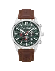 Timberland Northbridge TDWGF0009609 herreur med grøn urskive og brun læderrem