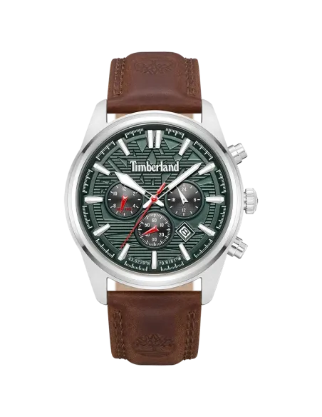 Timberland Northbridge TDWGF0009609 herreur med grøn urskive og brun læderrem