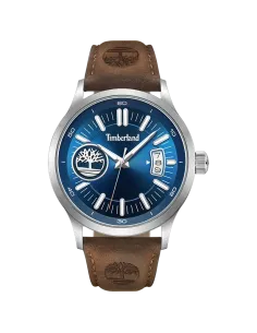 Timberland Trumbul TDWGB0041005 herreur med blå urskive og brun læderrem