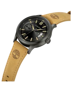 Timberland Trumbul TDWGB0041006 herreur med sort urskive og lysebrun læderrem – front 2