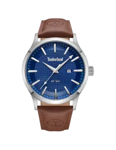 Timberland Trumbull TDWGB0041001 herreur med blå urskive og brun læderrem – front