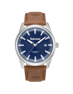 Timberland Birch Road TDWGB0083103 herreur med blå urskive og brun læderrem – front