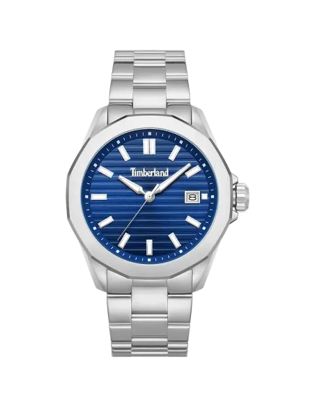 Timberland Breton Woods TDWGH0113001 herreur med blå urskive og stållænke – front