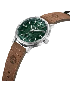 Timberland Driscoll TDWGB0055901 herreur med grøn urskive og brun læderrem – front 2