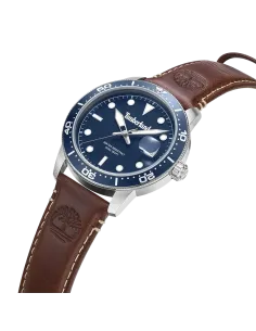 Timberland Peatfield TDWGB00834X1 med blå urskive, brun læderrem og ekstra blå tekstilrem 2