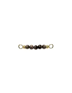 HEIRING | Snowflake obsidian top til armring forgyldt sølv