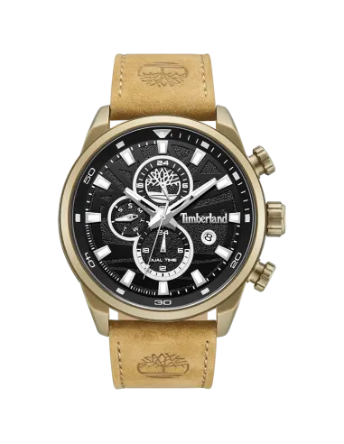 Timberland Henniker II TDWGF0056302 med sort urskive og lysebrun læderrem