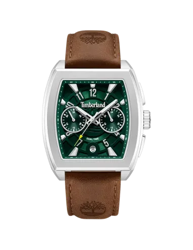 Timberland Morristown TDWGF0094102 med grøn urskive og brun læderrem