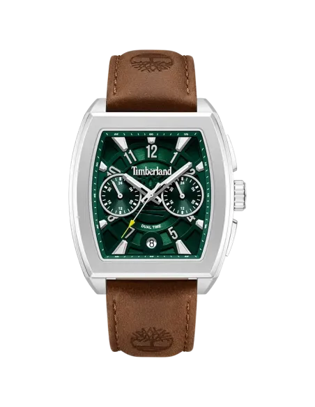 Timberland Morristown TDWGF0094102 med grøn urskive og brun læderrem