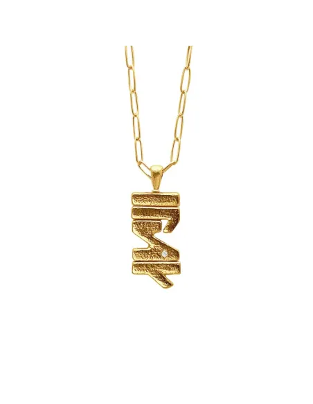 HEIRING | ELSK vedhæng i sølv forgyldt med brillant