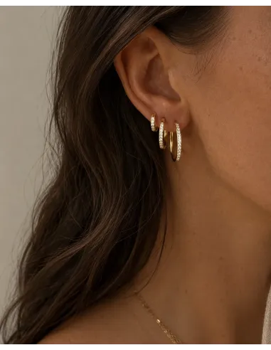 Nava Copenhagen | Belle Earrings M - Forgyldt