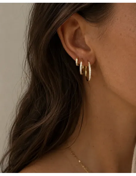 Nava Copenhagen | Belle Earrings M - Forgyldt