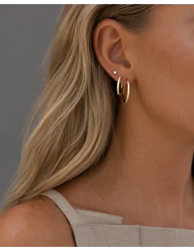Nava Copenhagen | Belle Earrings M - Forgyldt