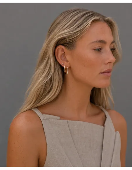 Nava Copenhagen | Belle Earrings M - Forgyldt