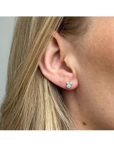 Alura | Ocean Earstud 11 sølv forgyldt