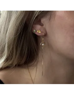 Alura | Ocean Earstud 19 sølv forgyldt 2