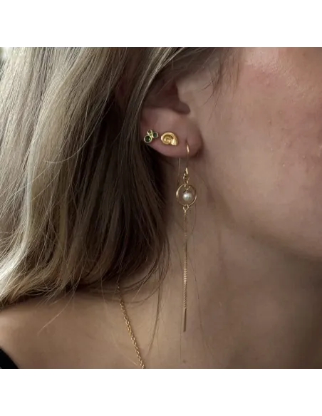 Alura | Ocean Earstud 19 sølv forgyldt