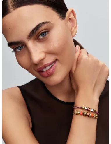 PANDORA Funklende Pavé Tredobbelt Række Charm | Glimtende Elegance