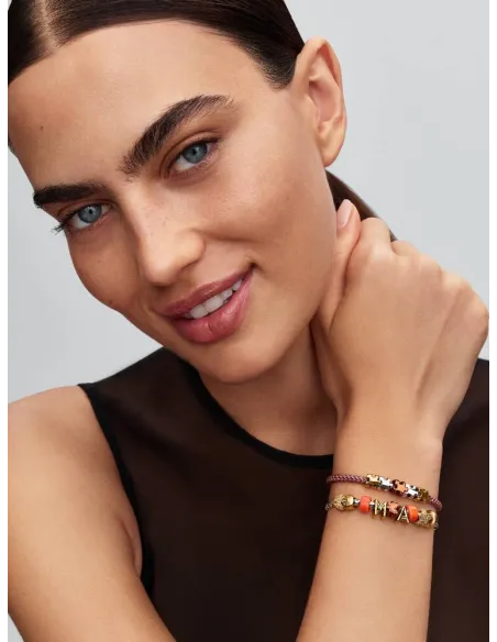 PANDORA Funklende Pavé Tredobbelt Række Charm | Glimtende Elegance